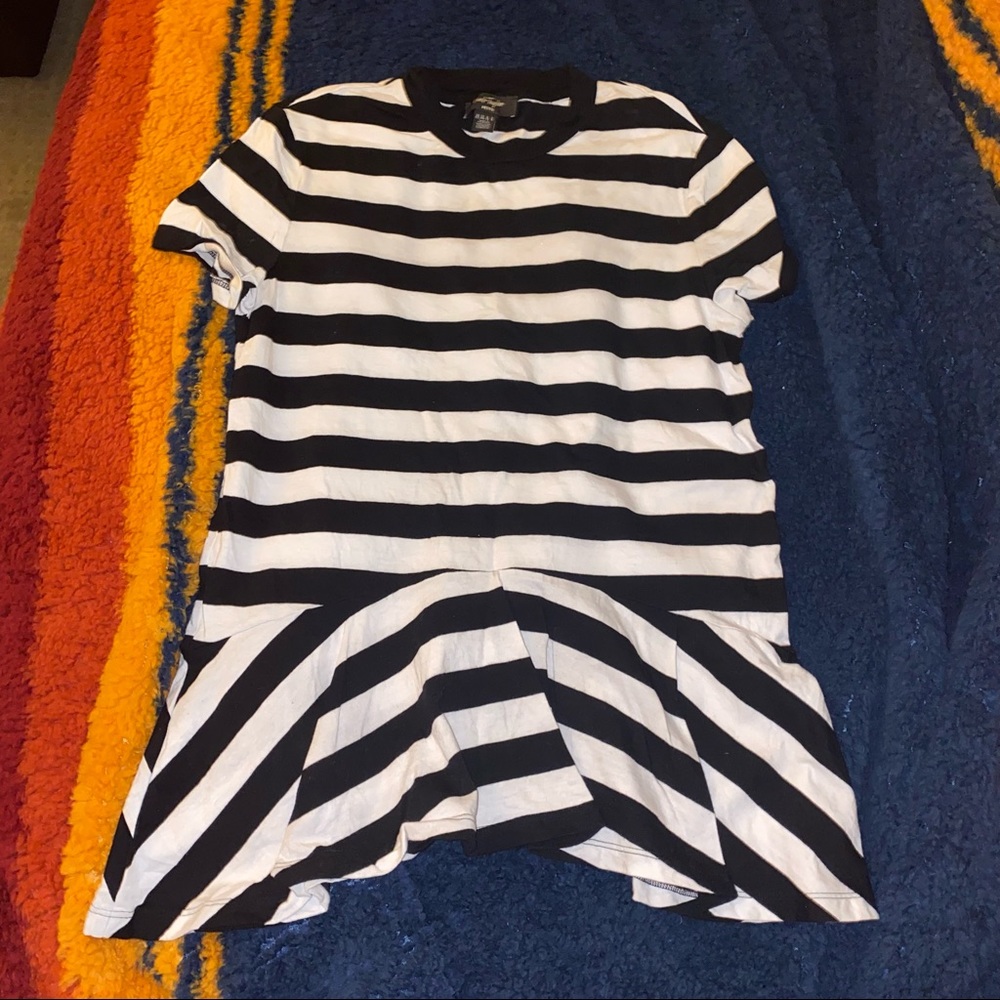 Lord & Taylor Striped Peplum Petite Top